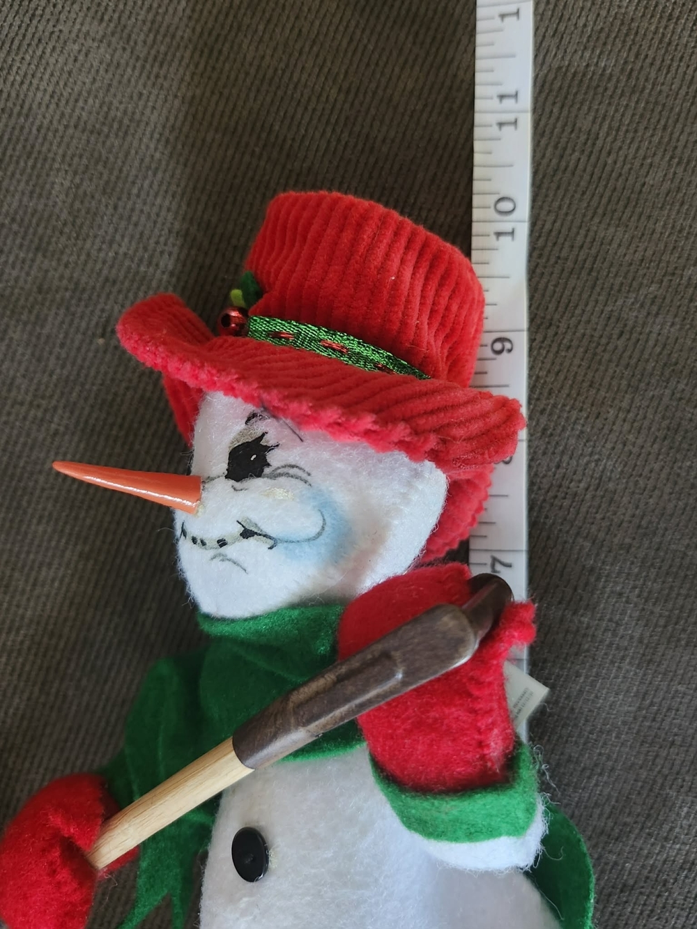Vintage Annalee Mobilitee Alone Snowman W/ Snow Shovel - Picture 8 of 8